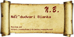 Nádudvari Bianka névjegykártya